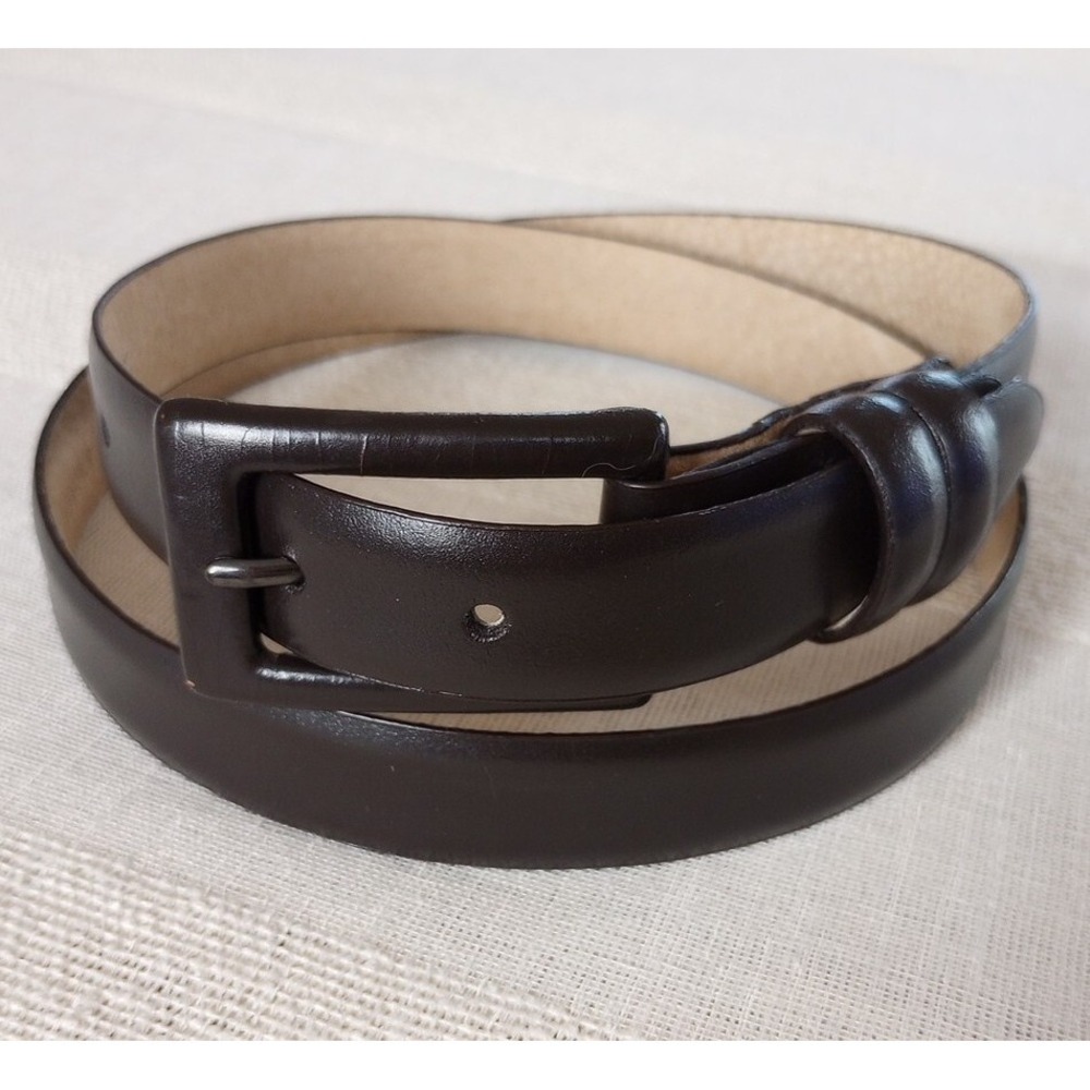 Kenneth Cole NY Ladies Genuine Leather Belt W/Leather Buckle XL 33-37 Brown EUC